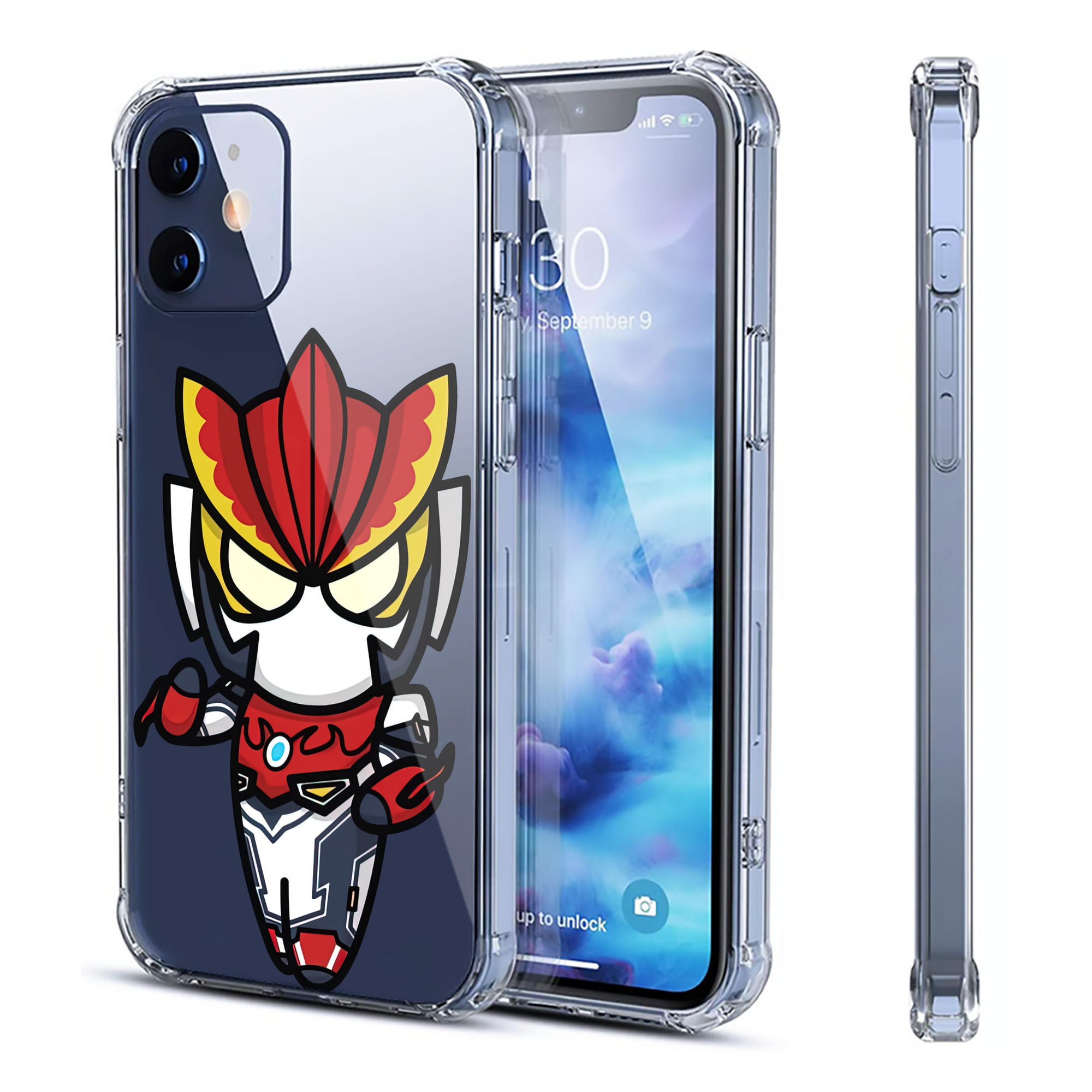 （画像用） ウルトラマン Ultraman 【iPhone 12シリーズ対応】透明スマホケース（クリアソフトケース）
